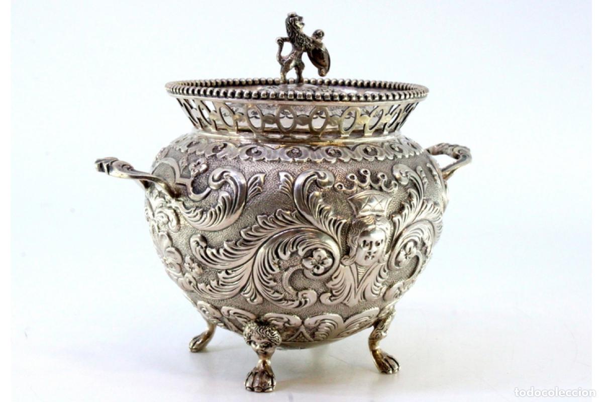 Antig&uuml;edades: Azucarero de plata - Foto 3