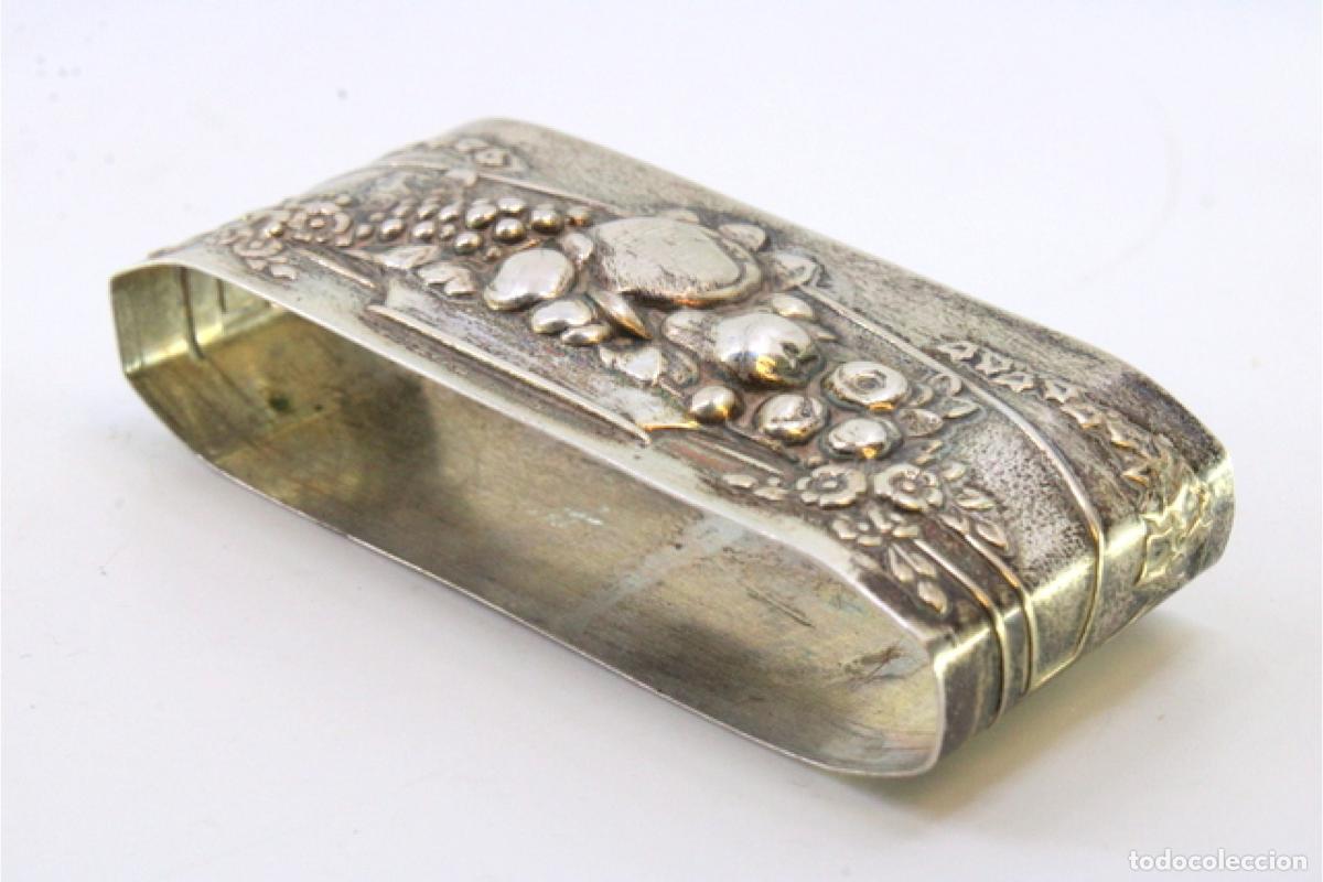 Antig&uuml;edades: Servilletero de plata - Foto 3
