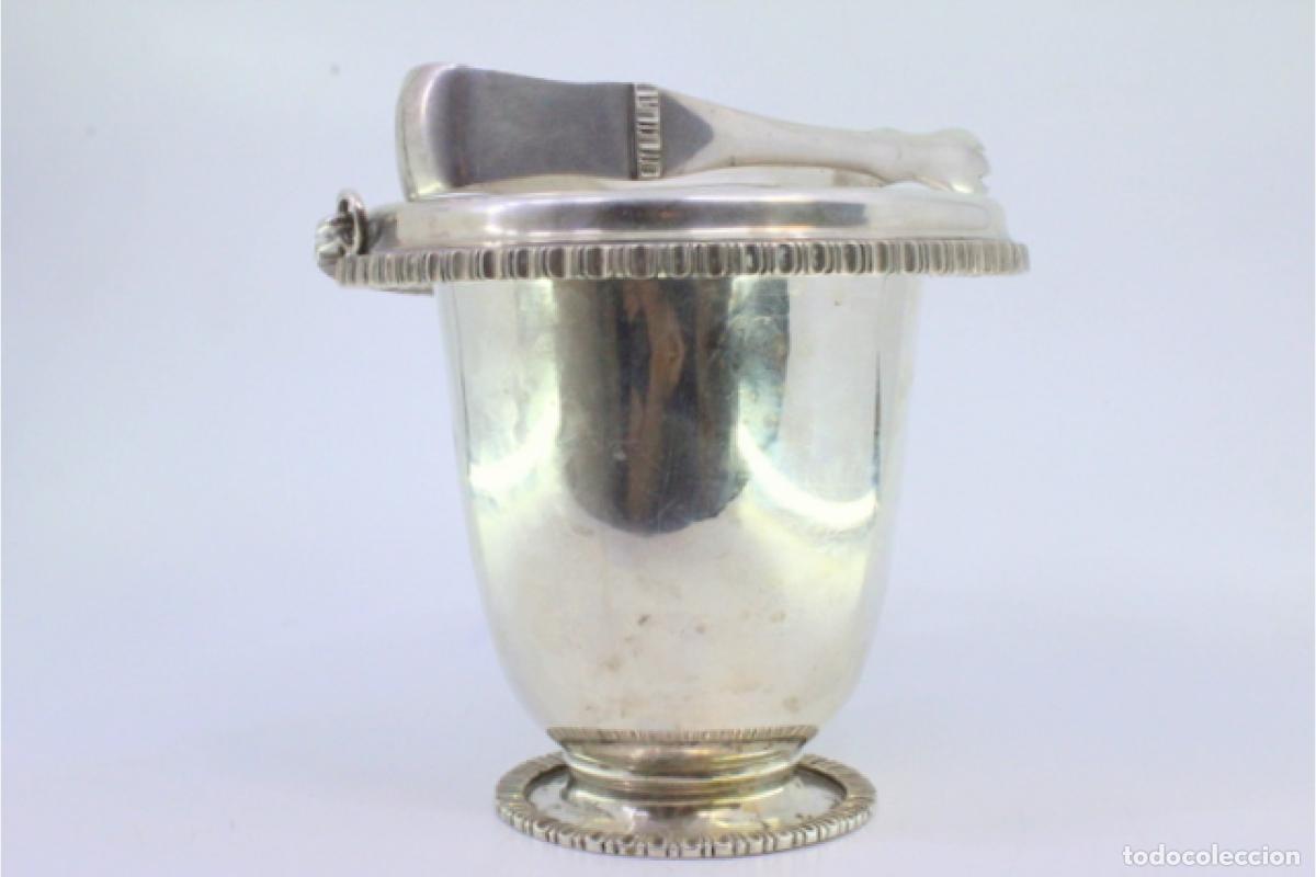 Antig&uuml;edades: Cubo de hielo con pinzas, plata - Foto 8