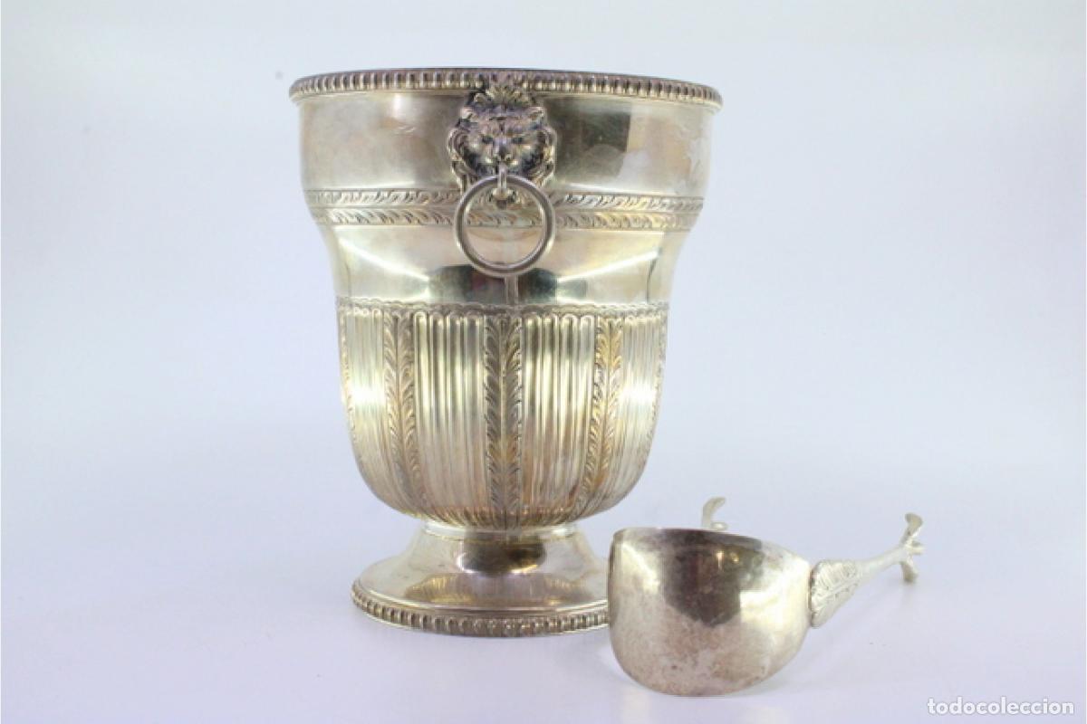 Antig&uuml;edades: Cubo de hielo con pinzas, plata - Foto 7