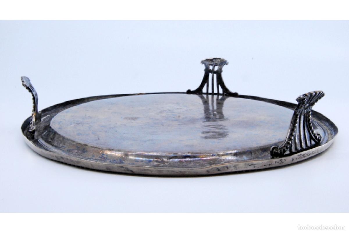 Antig&uuml;edades: Bandeja de plata (con patas) - Foto 3