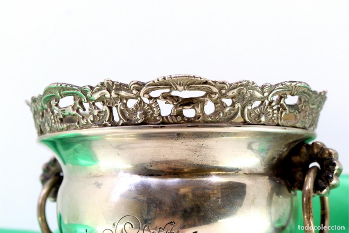 Antig&uuml;edades: Cubo de hielo con pinzas, plata - Foto 5