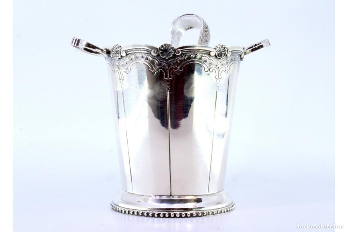 Antig&uuml;edades: Cubo de hielo con pinzas, plata - Foto 3