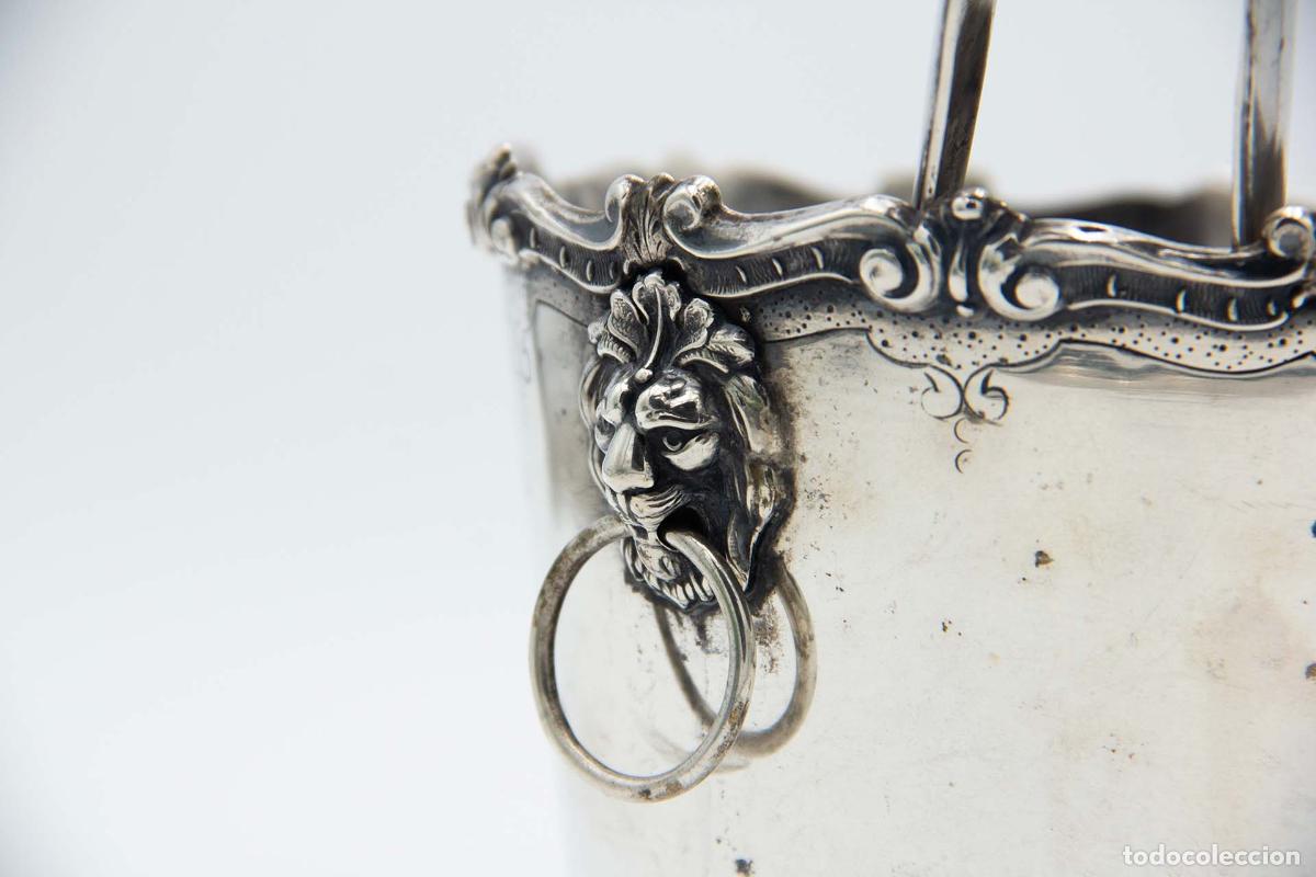 Antig&uuml;edades: Cubo de hielo con pinzas, plata - Foto 3