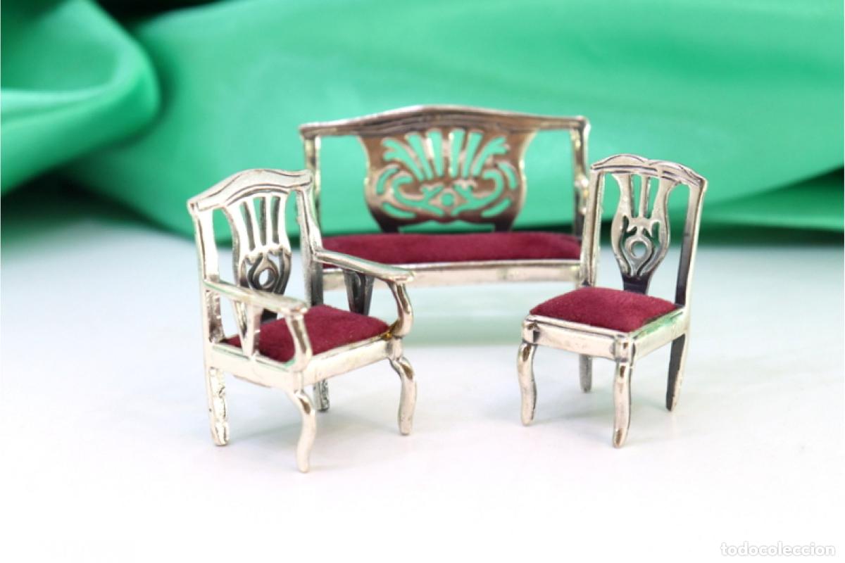 Antig&uuml;edades: Conjunto de plata - Un sof&aacute; y dos sillas - Foto 4