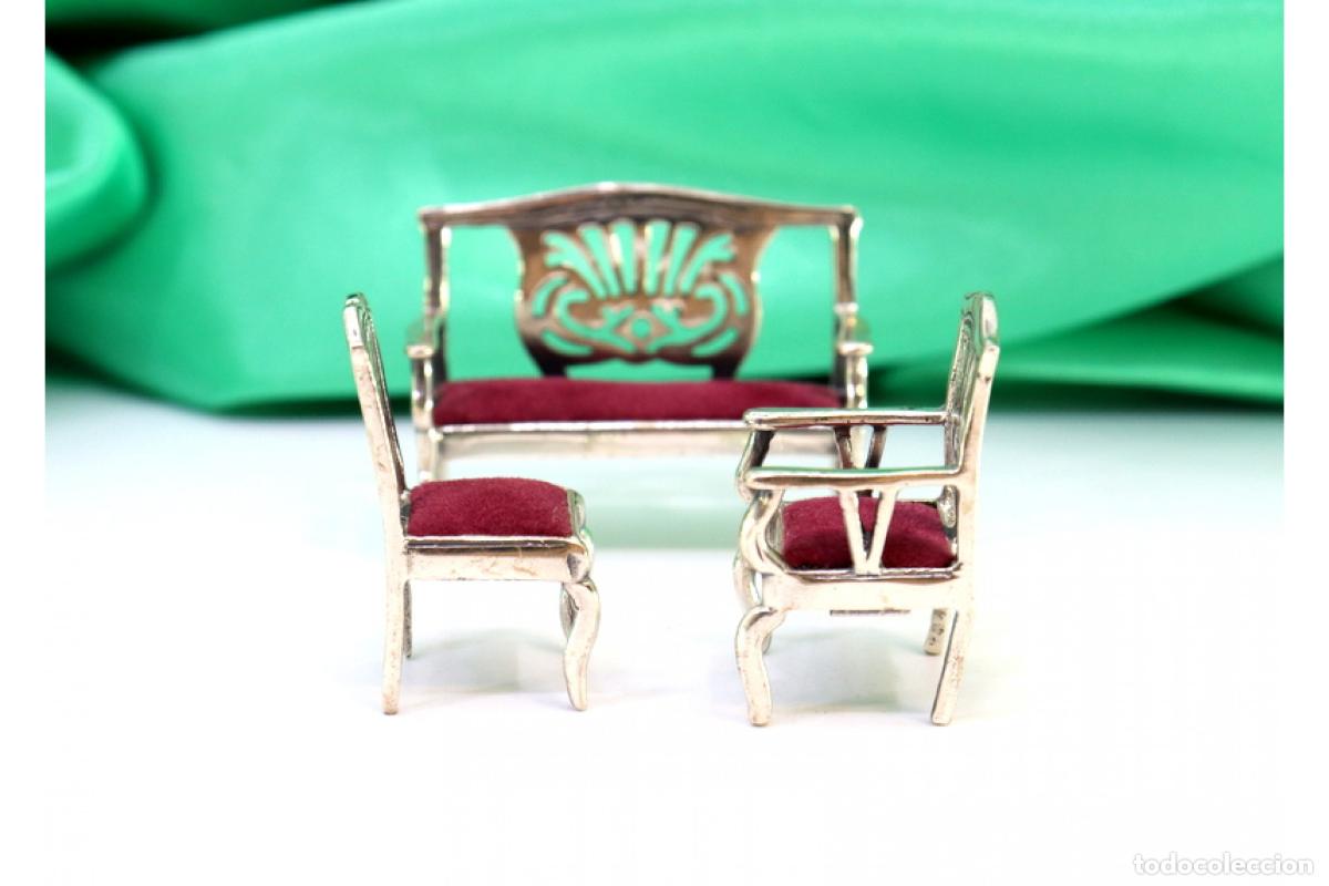 Antig&uuml;edades: Conjunto de plata - Un sof&aacute; y dos sillas - Foto 6