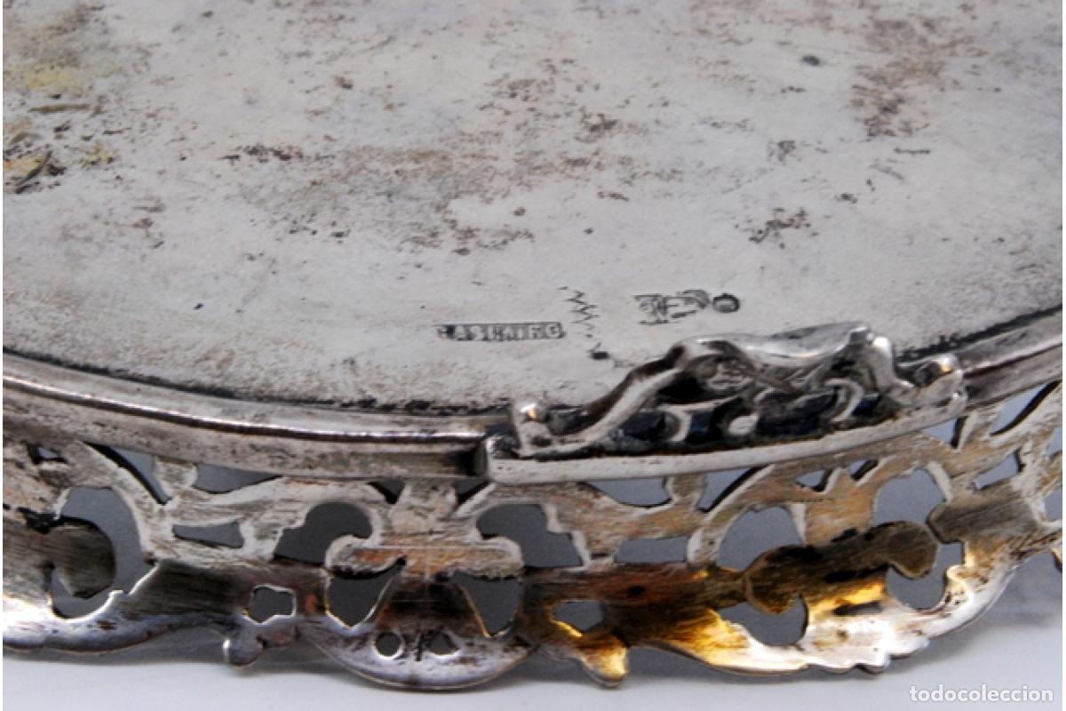 Antig&uuml;edades: Bandeja de plata (con patas) - Foto 3