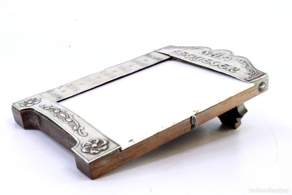 Antig&uuml;edades: Bloc de tareas, fabricado en madera y plata. - Foto 7