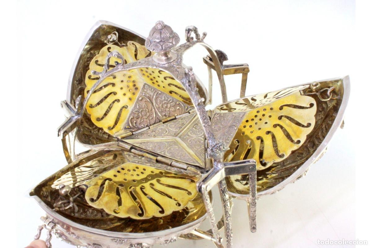 Antig&uuml;edades: Caja de plata para galletas - Foto 9