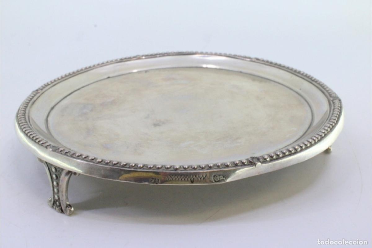 Antig&uuml;edades: Bandeja de plata (con patas) - Foto 2