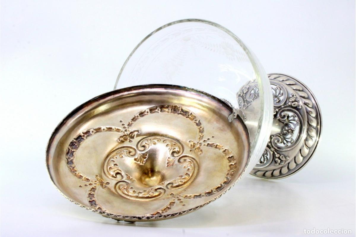 Antig&uuml;edades: plato de dulces de plata - Foto 2