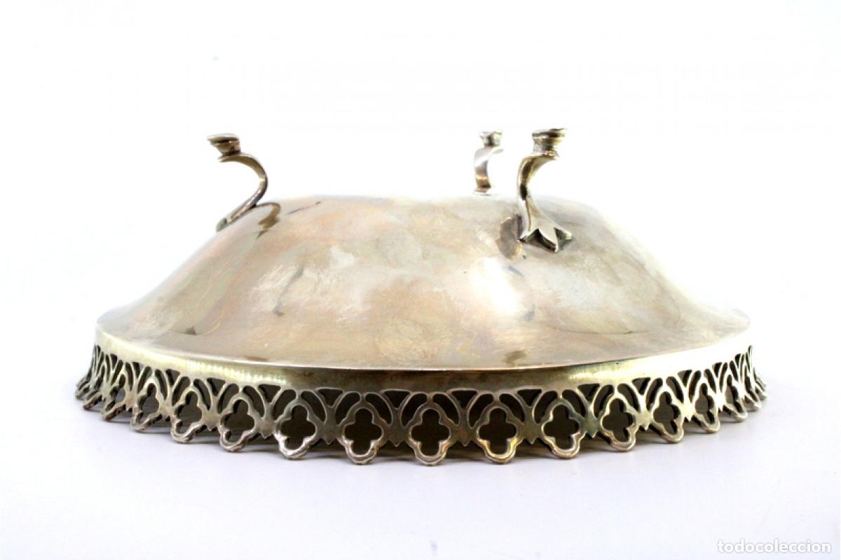 Antig&uuml;edades: plato de dulces de plata - Foto 3