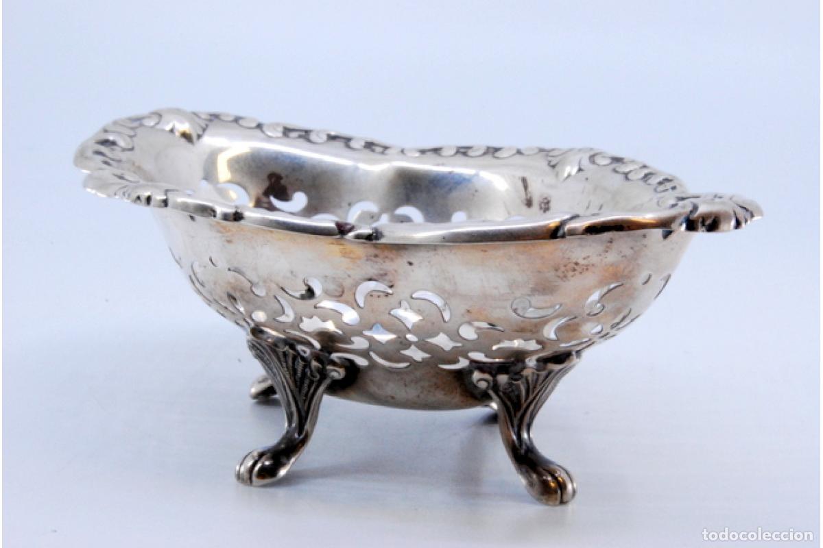 Antig&uuml;edades: plato de dulces de plata - Foto 2
