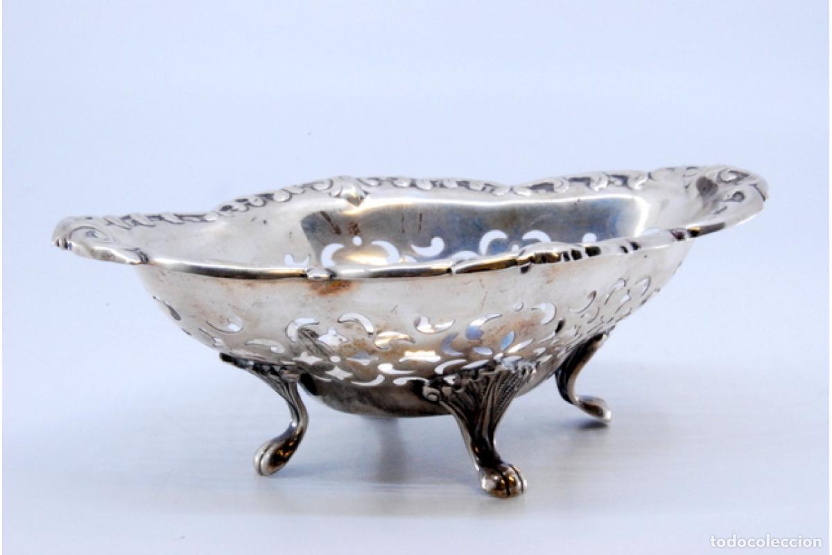 Antig&uuml;edades: plato de dulces de plata - Foto 3