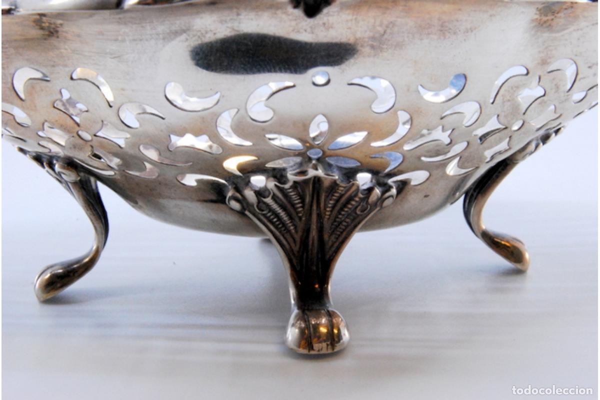 Antig&uuml;edades: plato de dulces de plata - Foto 9