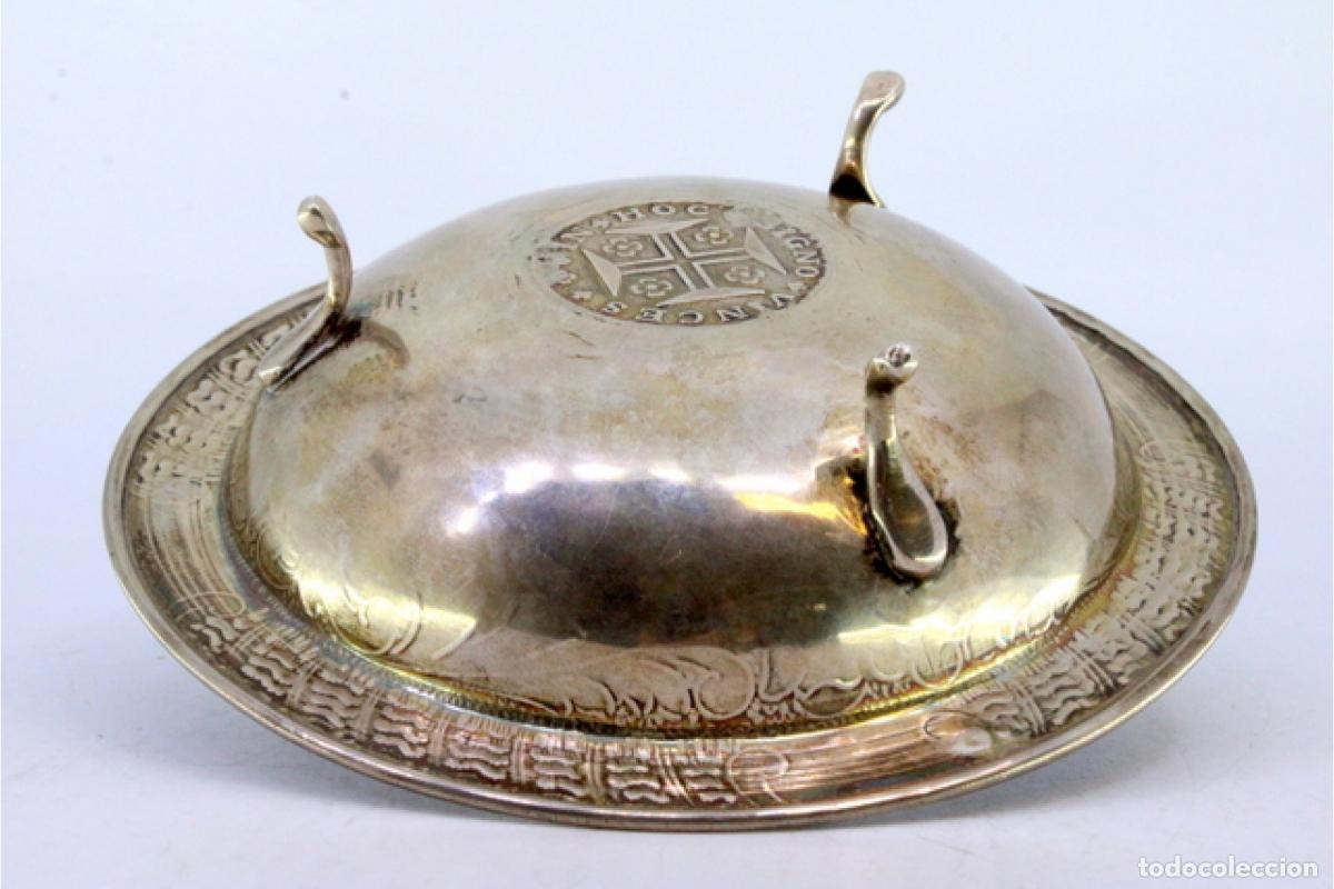 Antig&uuml;edades: plato de dulces de plata - Foto 3