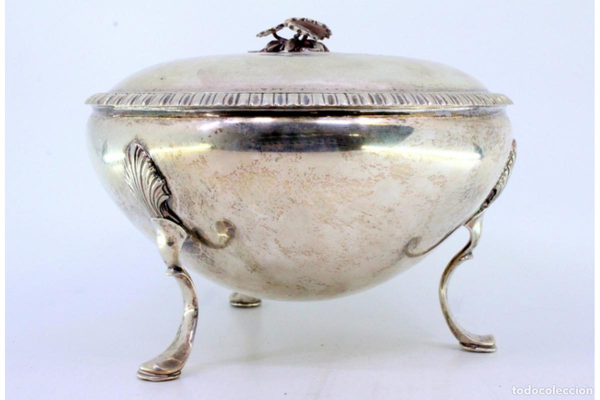 Antig&uuml;edades: plato de dulces de plata - Foto 3