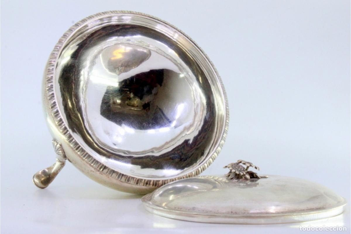 Antig&uuml;edades: plato de dulces de plata - Foto 4