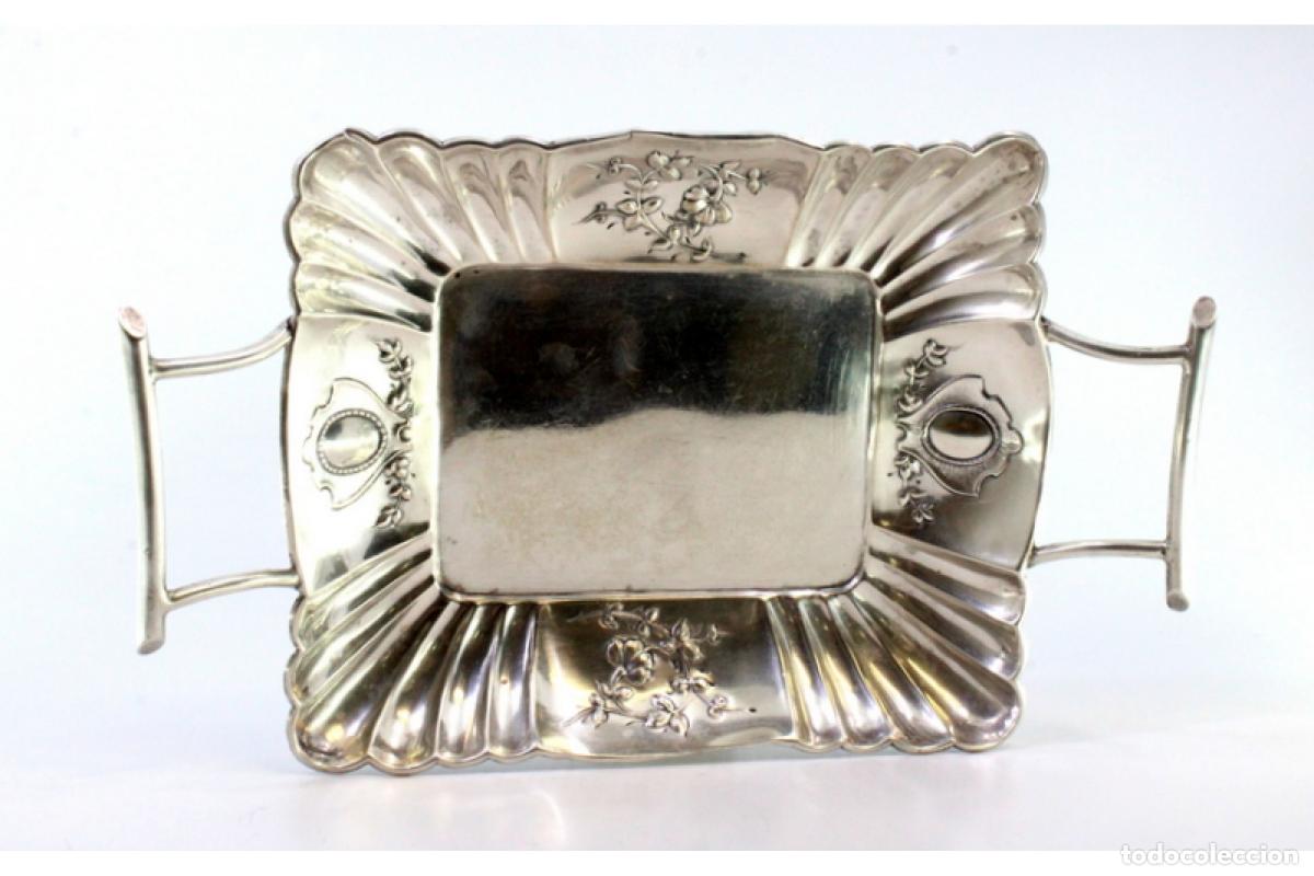 Antig&uuml;edades: plato de dulces de plata - Foto 4