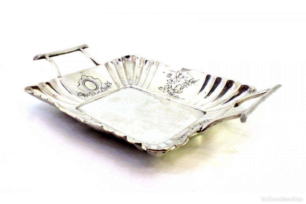 Antig&uuml;edades: plato de dulces de plata - Foto 5