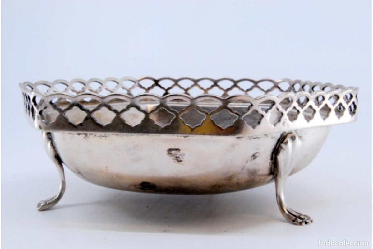 Antig&uuml;edades: plato de dulces de plata - Foto 4