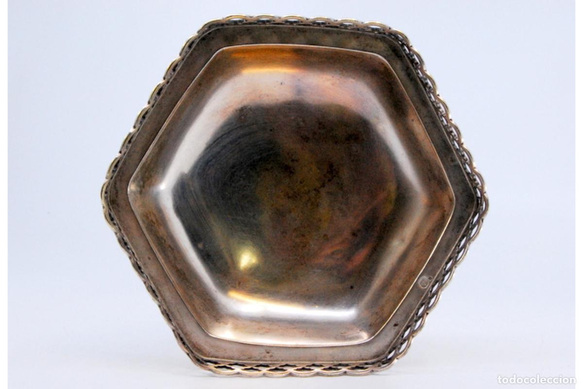 Antig&uuml;edades: plato de dulces de plata - Foto 5