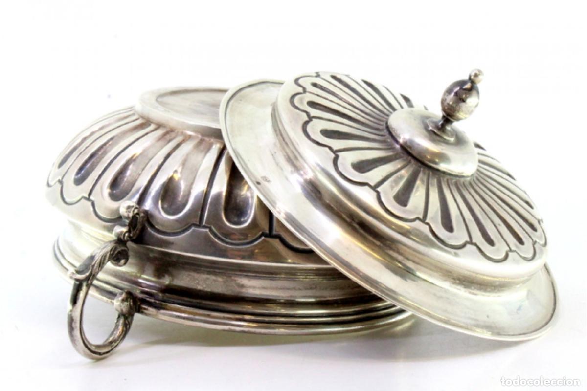 Antig&uuml;edades: plato de dulces de plata - Foto 3