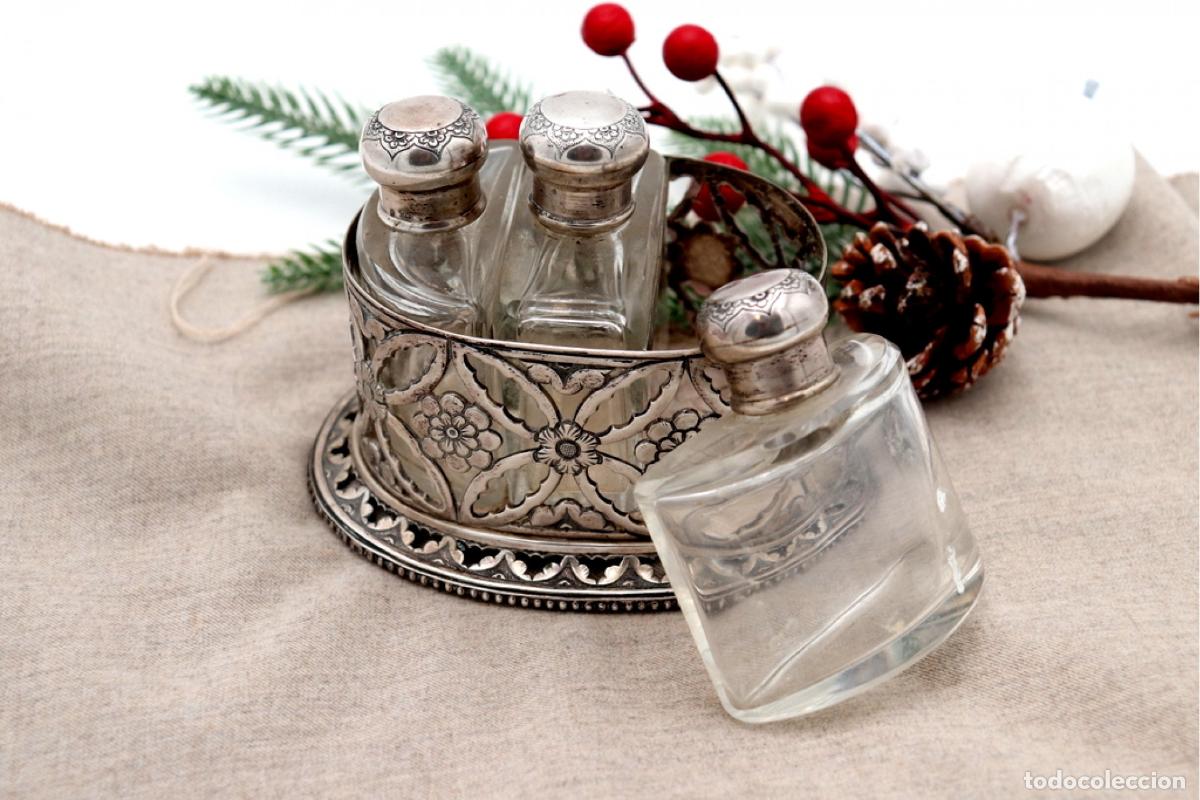 Antig&uuml;edades: Frascos de perfume, en cristal y plata. - Foto 5