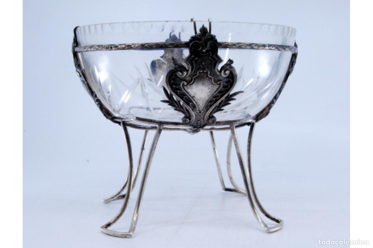 Antig&uuml;edades: plato de dulces de plata - Foto 2