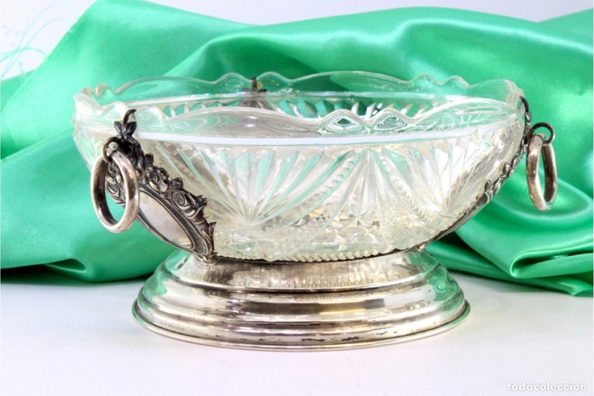 Antig&uuml;edades: plato de dulces de plata - Foto 1