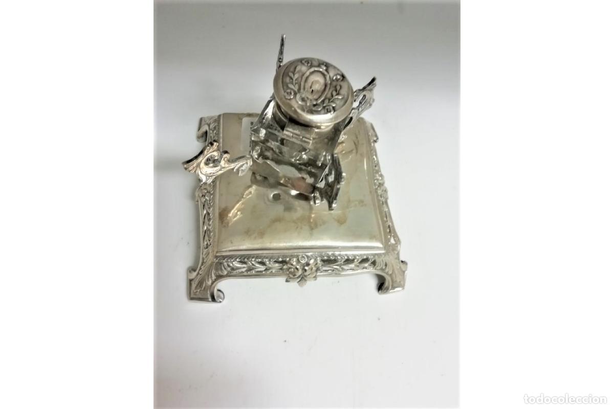 Antig&uuml;edades: tintero de plata - Foto 4