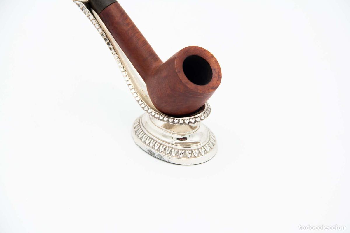 Antig&uuml;edades: Pipa de madera y plata - Foto 2