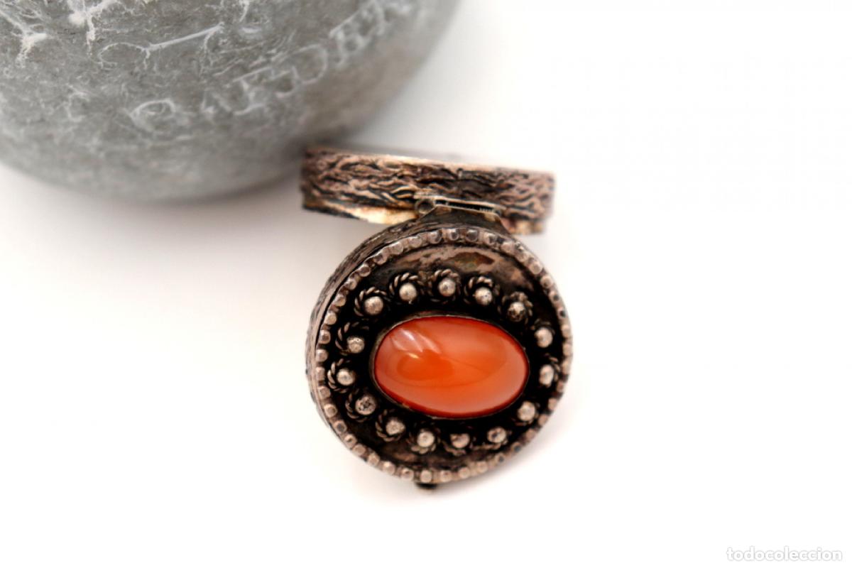 Antiques: Pastillero, en color plata