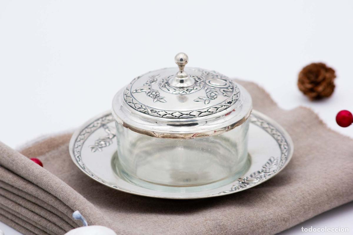 Antig&uuml;edades: plato de dulces de plata - Foto 3