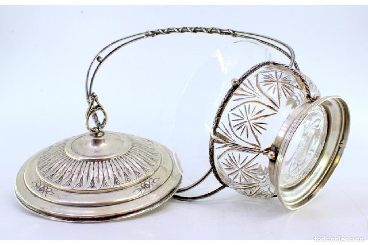Antig&uuml;edades: plato de dulces de plata - Foto 3