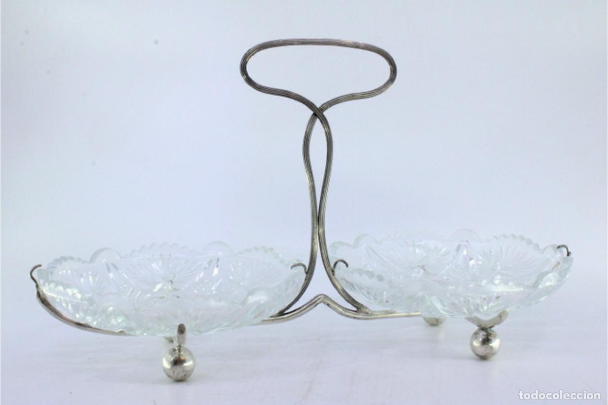 Antig&uuml;edades: plato de dulces de plata - Foto 2