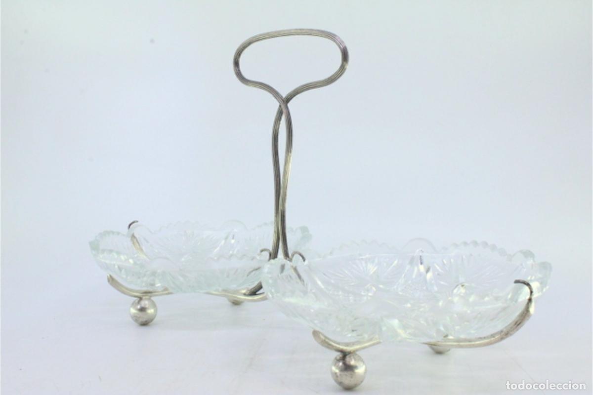 Antig&uuml;edades: plato de dulces de plata - Foto 3