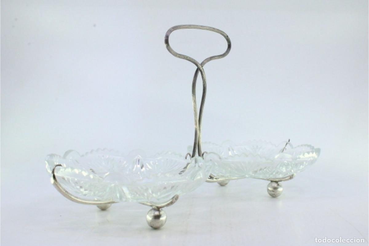 Antig&uuml;edades: plato de dulces de plata - Foto 4