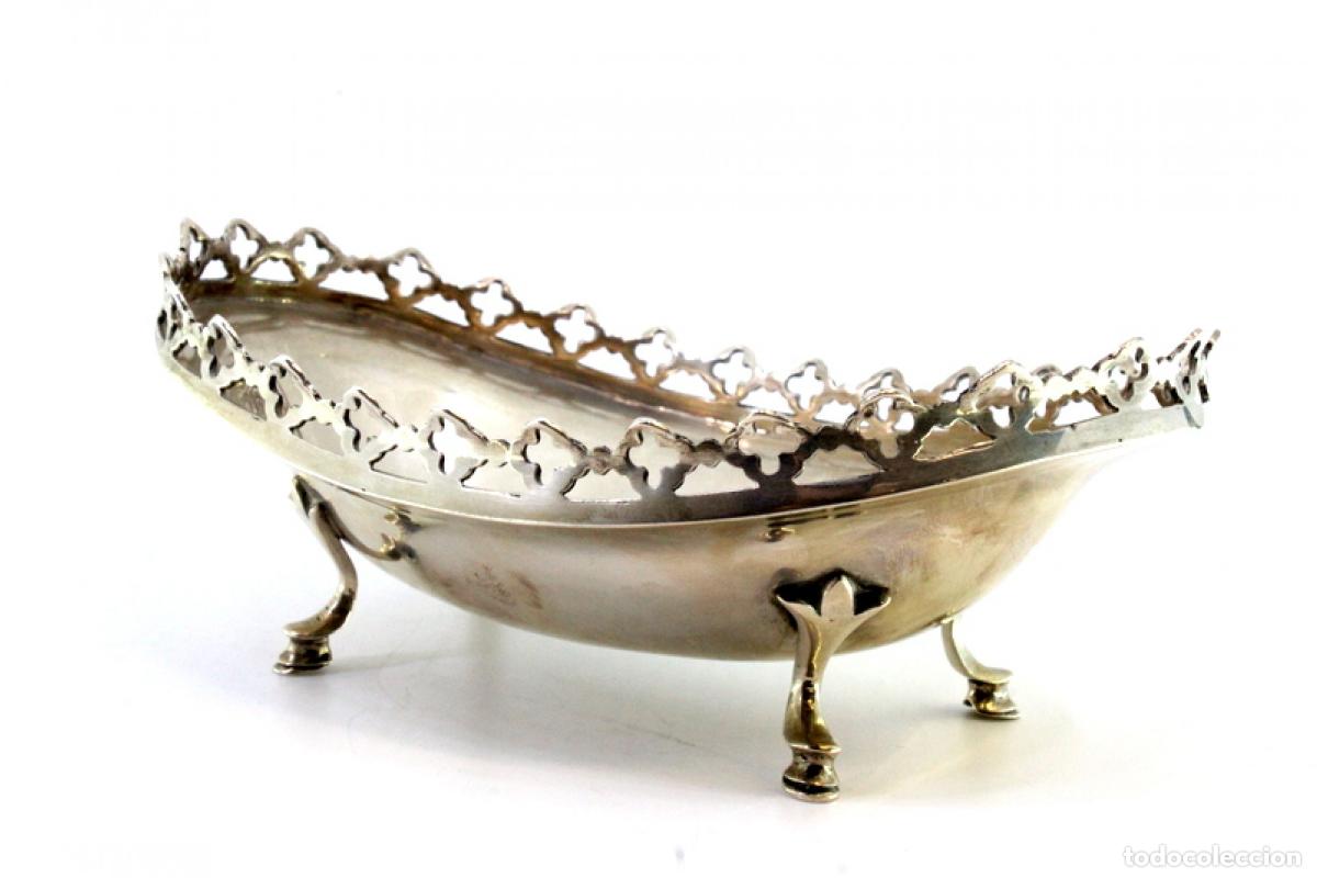 Antig&uuml;edades: plato de dulces de plata - Foto 2