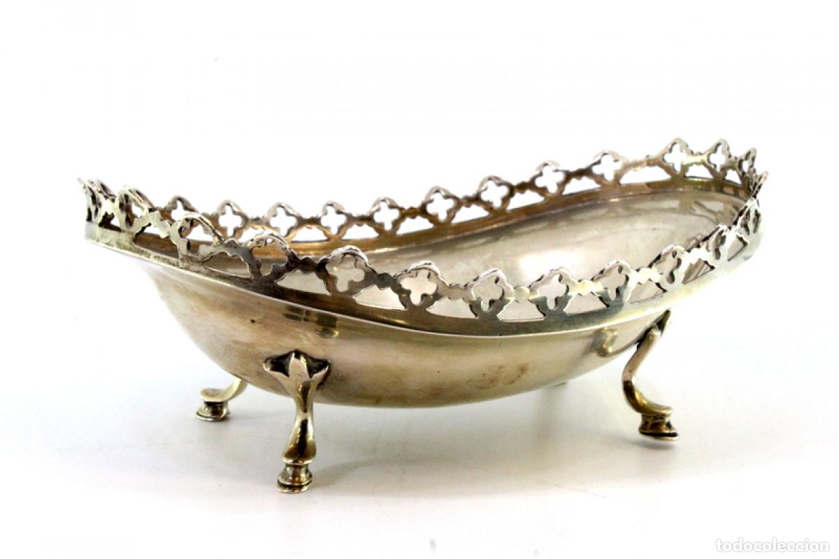 Antig&uuml;edades: plato de dulces de plata - Foto 3