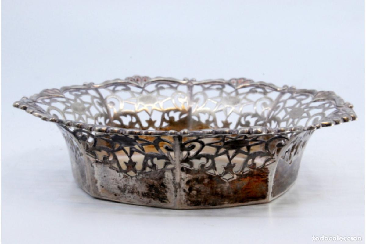 Antig&uuml;edades: plato de dulces de plata - Foto 2
