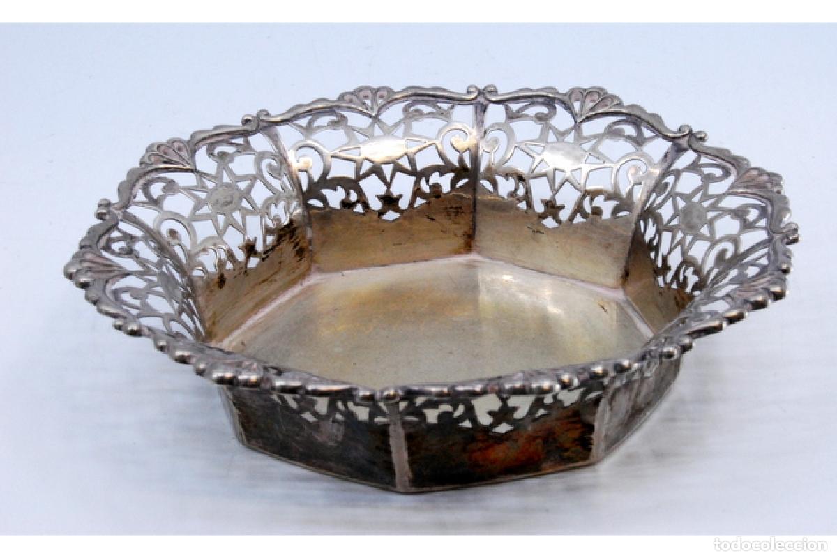 Antig&uuml;edades: plato de dulces de plata - Foto 3
