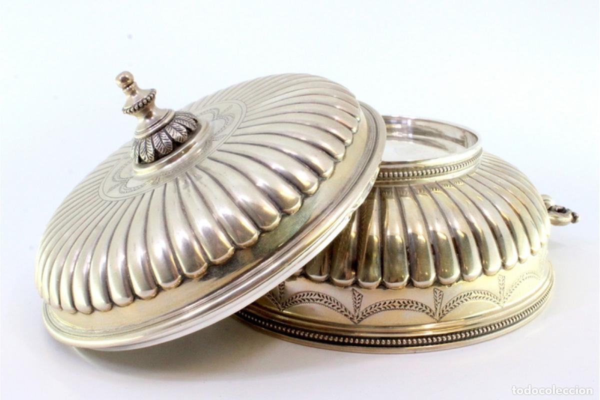 Antig&uuml;edades: plato de dulces de plata - Foto 2