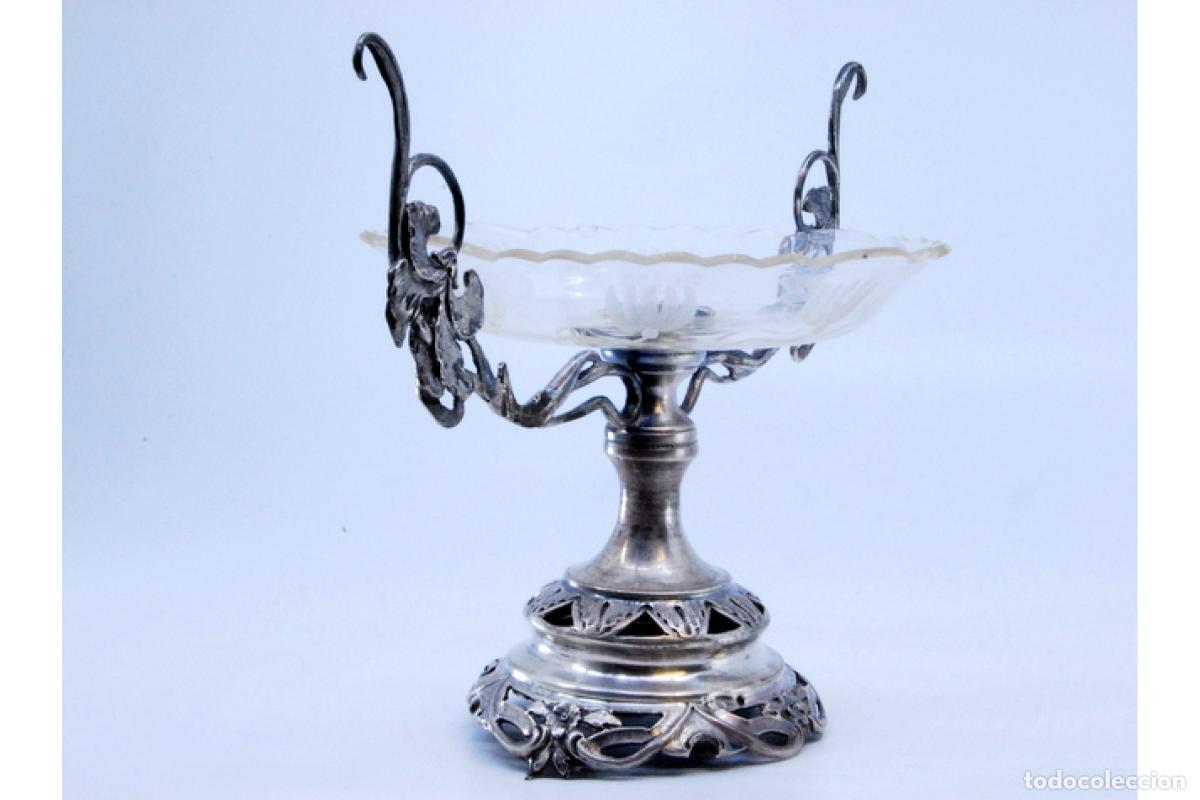 Antig&uuml;edades: plato de dulces de plata - Foto 6