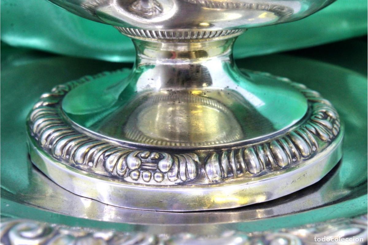 Antig&uuml;edades: plato de dulces de plata - Foto 4