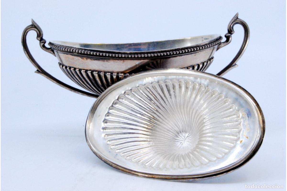 Antig&uuml;edades: plato de dulces de plata - Foto 6
