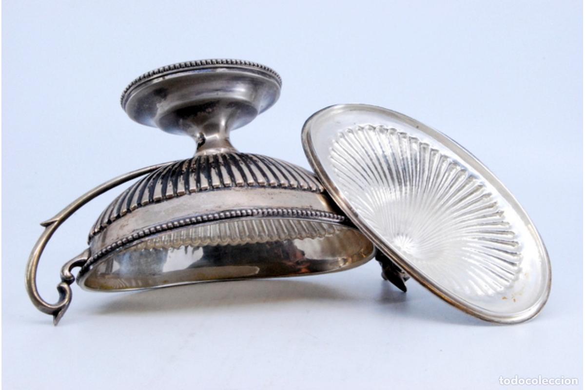 Antig&uuml;edades: plato de dulces de plata - Foto 9