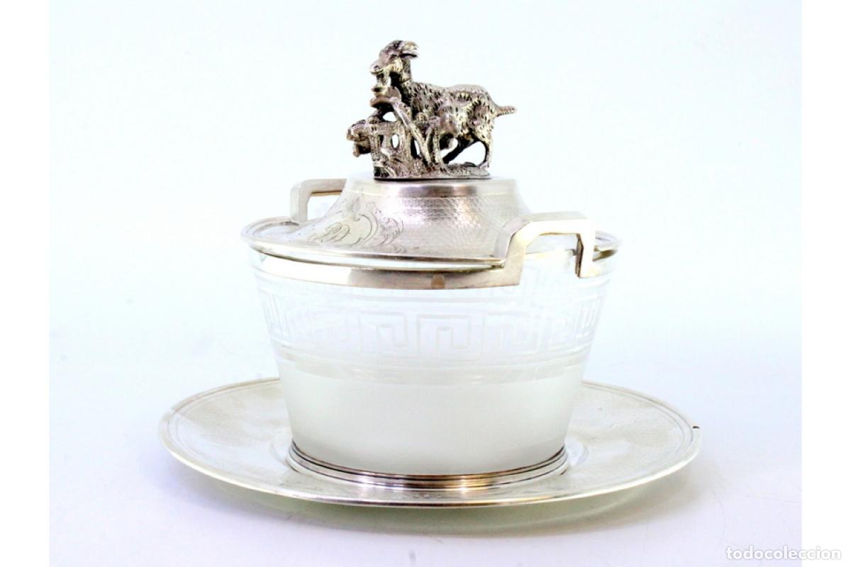 Antig&uuml;edades: plato de dulces de plata - Foto 2