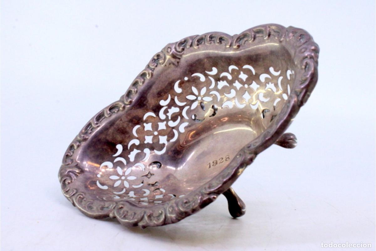 Antig&uuml;edades: plato de dulces de plata - Foto 3