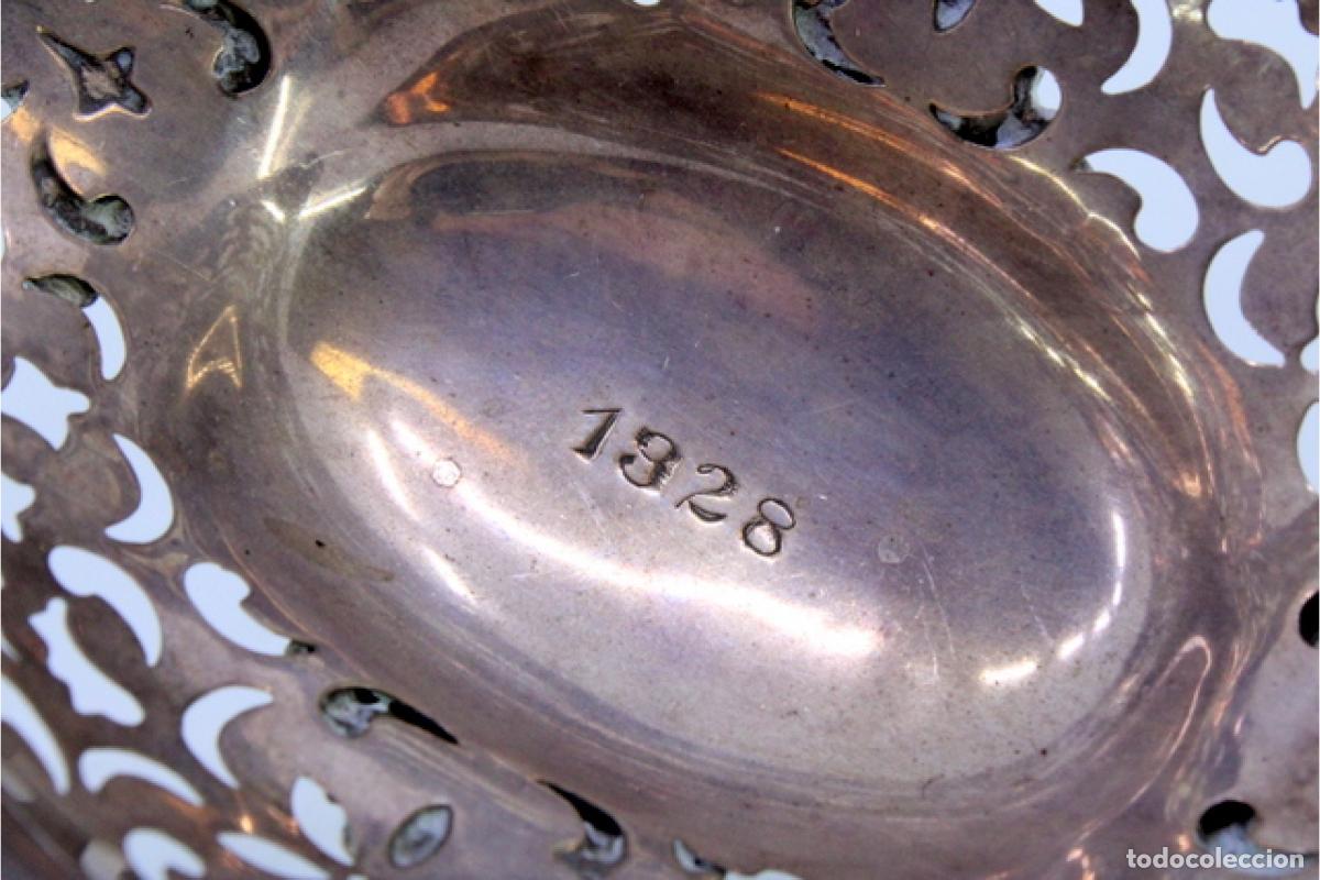 Antig&uuml;edades: plato de dulces de plata - Foto 5